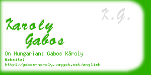 karoly gabos business card
